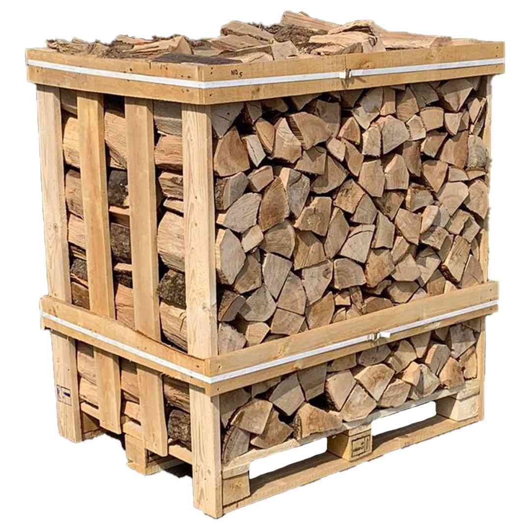 ash firewood in 1m3 crate